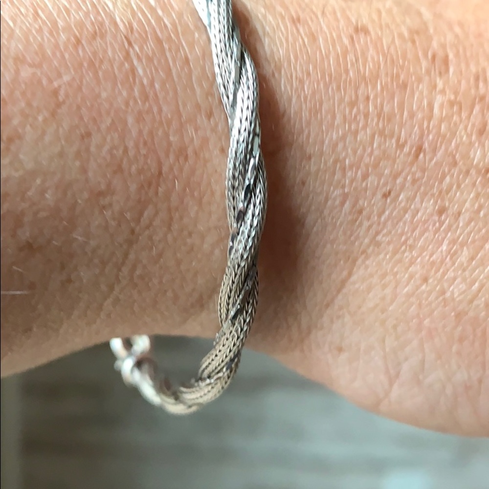 Sterling Silver Twisted Mesh Bracelet - Picture 3 of 6